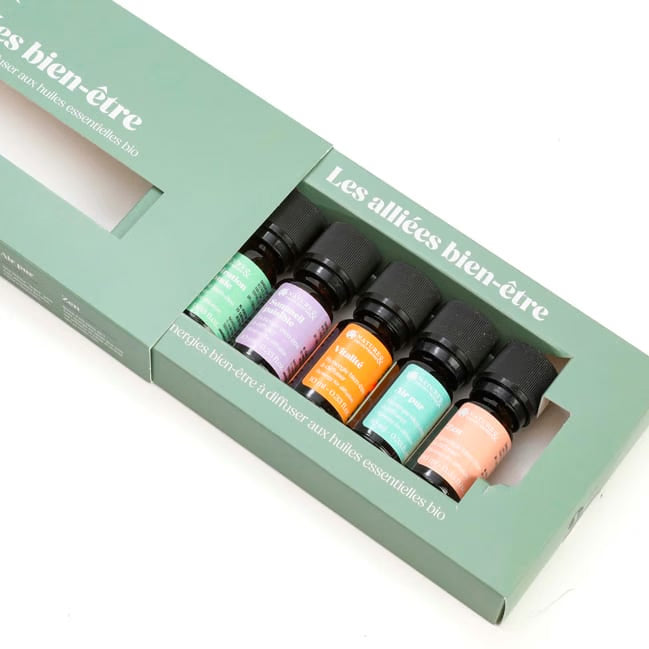 Coffret de 5 Huiles Essentielles – Bien-être & Ambiance
