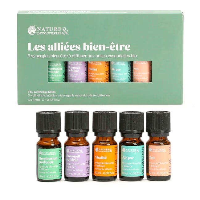 Coffret de 5 Huiles Essentielles – Bien-être & Ambiance