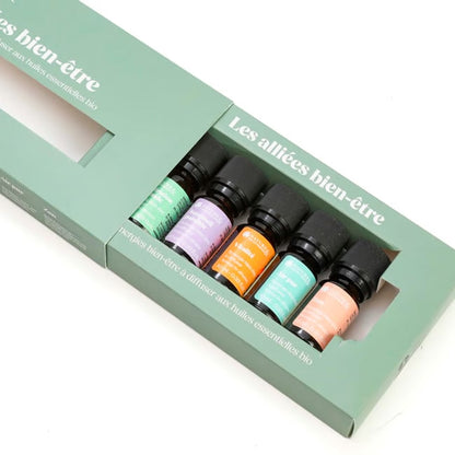 Coffret de 5 Huiles Essentielles – Bien-être & Ambiance